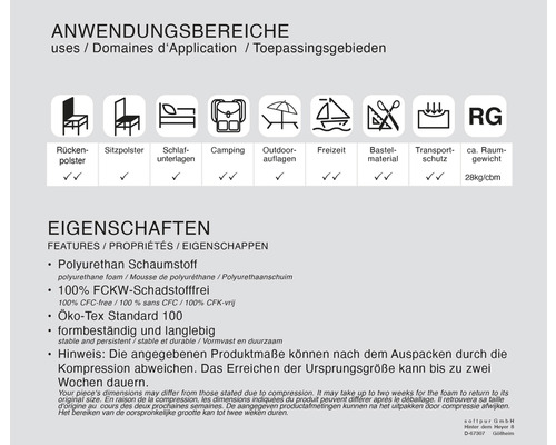 Toepassingsgebieden, kenmerken en keurmerken van schuim
