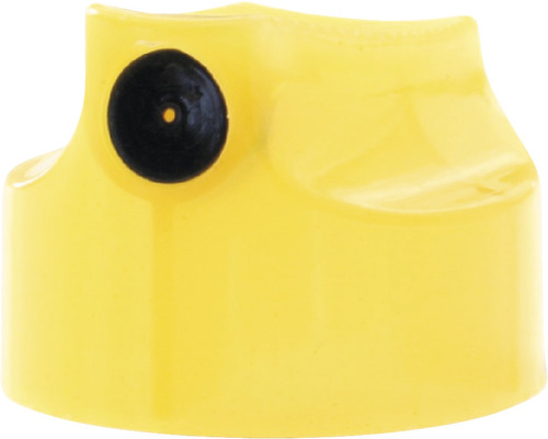 Gele spuitdop met zwarte punt