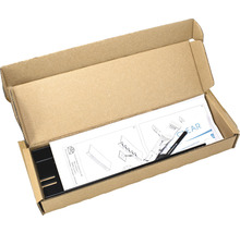 Productverpakking met montagehandleiding en accessoires