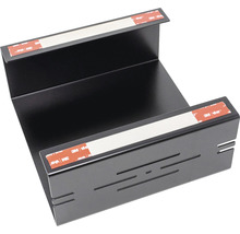 Zwarte apparaathouder met plakstrips