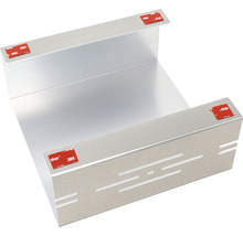 Metalen kanaal met plakstrips voor bevestiging