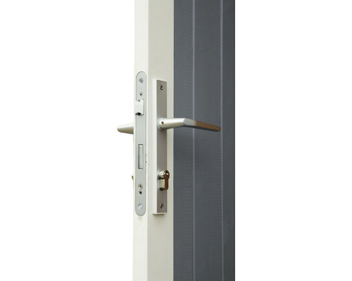 Deurbeslag met slot en klinkstel