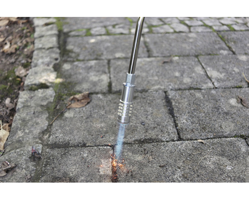 Onkruidbrander in bedrijf op bestrating