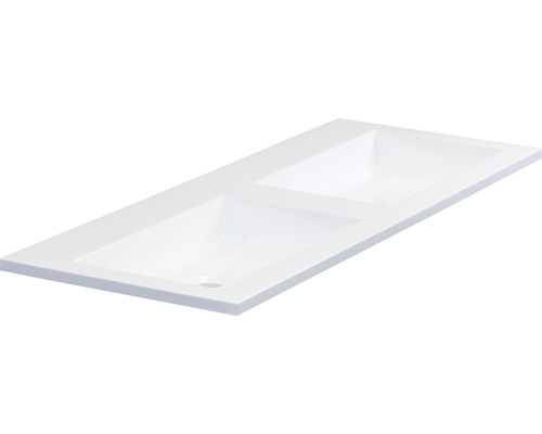 Dubbele wastafel van sanitairacryl voor de badkamer