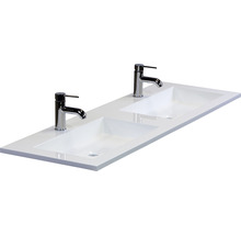 SANOX Badkamermeubelset Loft met dubbele wastafel glans 140,5 cm zwart mat
