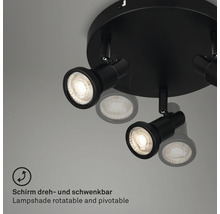 Plafondlamp met draai- en kantelbare spots