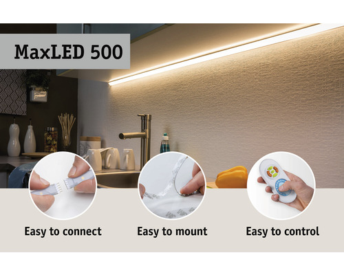 zilver LED-strip basisset cm wit HORNBACH gecoat 300 PAULMANN instelbaar kopen! | MaxLED 500