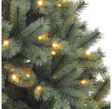 Detailopname van een kunstkerstboom met verlichting