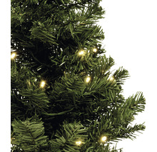 Detailopname van een kunstkerstboom met verlichting