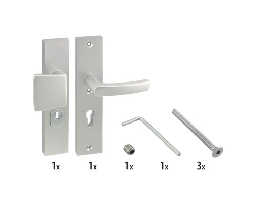 Deurklinkset met schroeven, inbussleutel en stelschroef