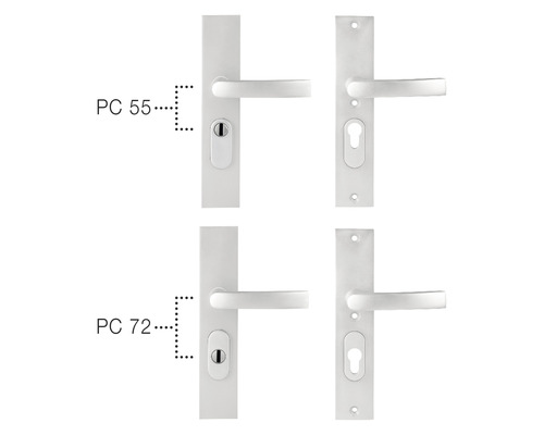 Deurkruksets met verschillende afstanden