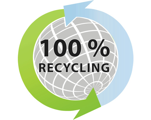 Symbool voor honderd procent recycling