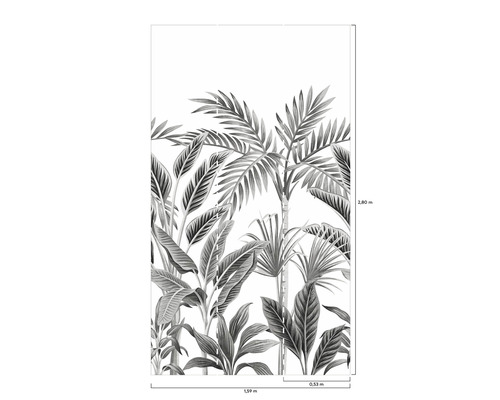 Vliesbehang met plantenmotief