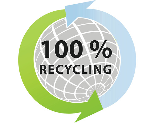 Symbool voor 100 procent recycling