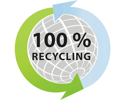 Symbool voor 100 procent recycling