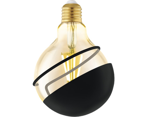 Decoratieve gloeilamp met gloeidraad en gedeeltelijke coating