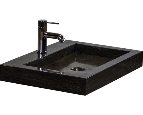 Granieten opzetwastafel met kraan