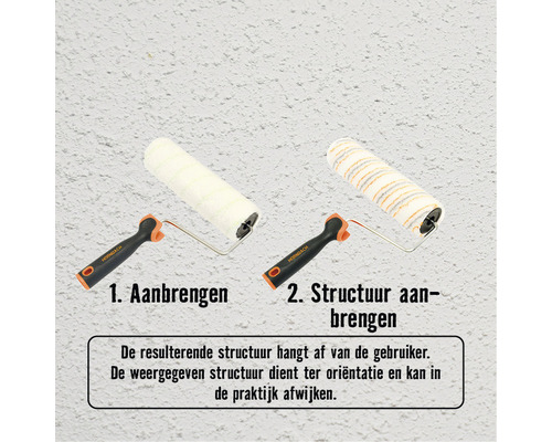 Twee verfrollers met handvat voor wanddecoratie