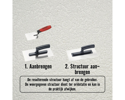 Aanbrengen van pleister met verschillende gereedschappen op een muur
