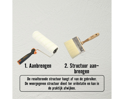 Verfroller en blokkwast voor wanddecoratie