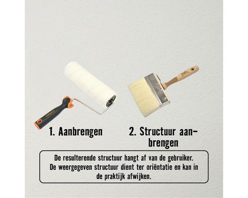 Verfroller en vlakke kwast voor muurdecoratie