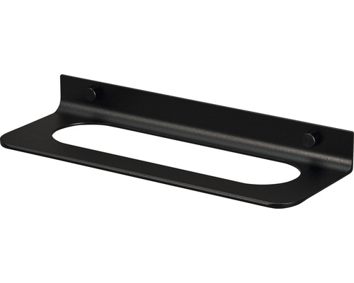 Zwarte houder voor badkameraccessoires voor wandmontage