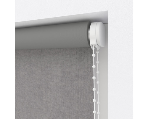 Grijs rolgordijn met kettingbediening voor raamdecoratie