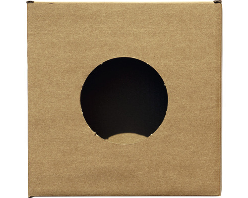 Vierkante kartonnen verpakking met een ronde uitsparing