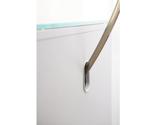 Gedetailleerde opname van een badkamermeubel met handgreep