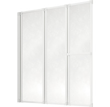 Douchewand met vier glazen elementen en frame