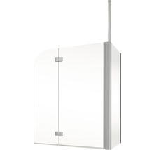 Douchewand met glazen zijwand