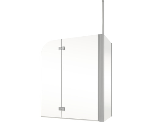 Douchewand met glazen zijwand
