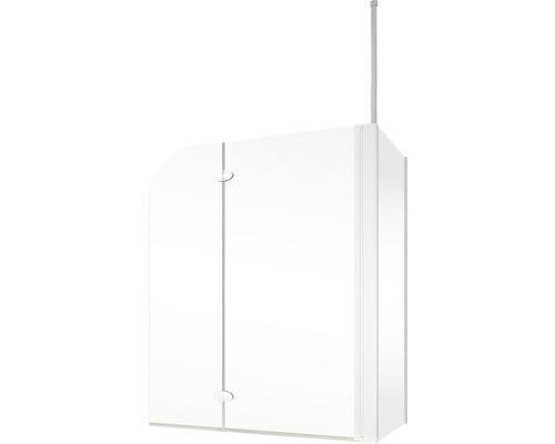 Hoekdouche met twee draaideuren en stabilisatiestang