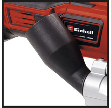 Detailopname van een Einhell werktuigmachine met stofafzuiging en Einhell logo.