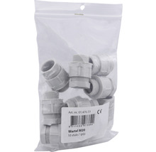 Kunststof kabelwartels M20, 10 stuks in een verpakking