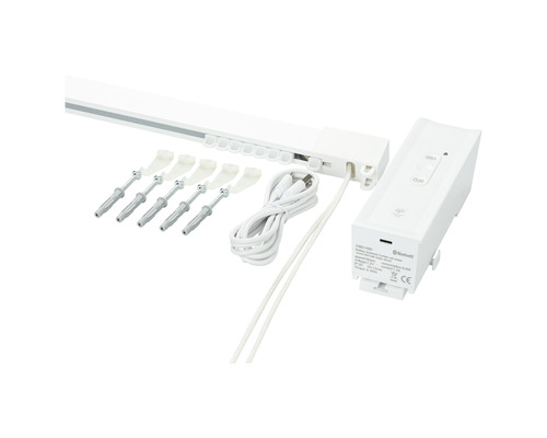 Elektrische gordijnroede met accessoires voor montage