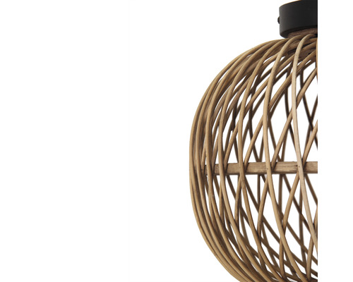 Plafondlamp van rotan