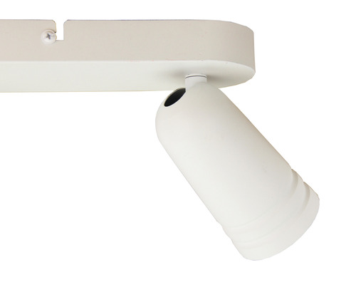 Witte railspot met een verstelbare spot