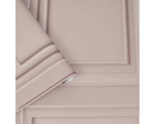 Rol vliesbehang met lambriseringlook