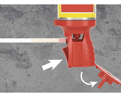 Schuimpistool met pijl naar de gebruiksaanwijzing