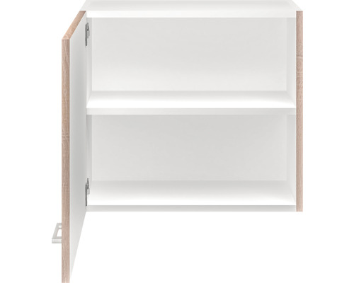 Open wandkast met twee planken