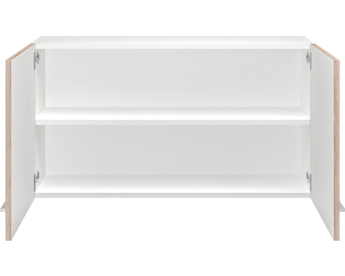 Open wandkast met twee planken