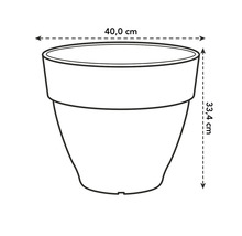 ELHO Bloempot Vibia Campana Kunststof antraciet Ø 40 cm H 33,4 cm