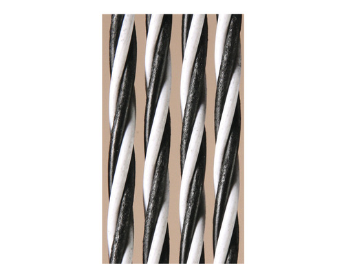 Gedraaide textielkabels in zwart en wit