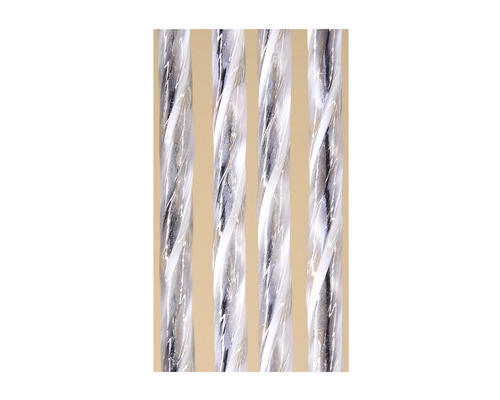 Vier transparante, spiraalvormige kunststof staven