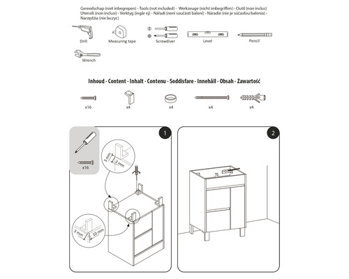 Montagehandleiding voor gereedschap en accessoires