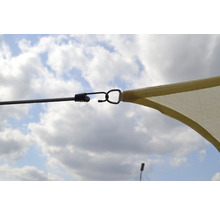 FLORACORD Schaduwdoek wind- en waterdoorlatend crèmewit 360x360 cm
