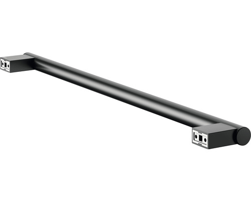 Zwarte handdoekhouder voor wandmontage