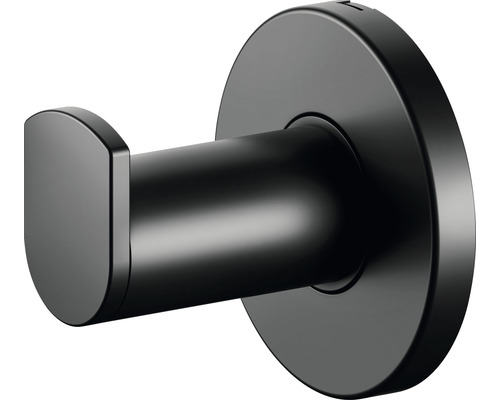 Zwarte kledinghaak voor wandmontage