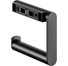 Zwarte toiletpapierhouder voor wandmontage